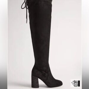 Torrid Laceup Embellished Heeled Over-The-Knee Boot